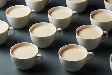 cups of coffee on a light background.