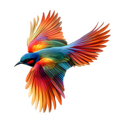 Obraz premium a fantastical colorful bird flying