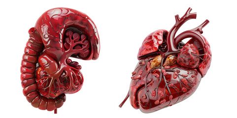 3D Spleen, on a isolated transparent background