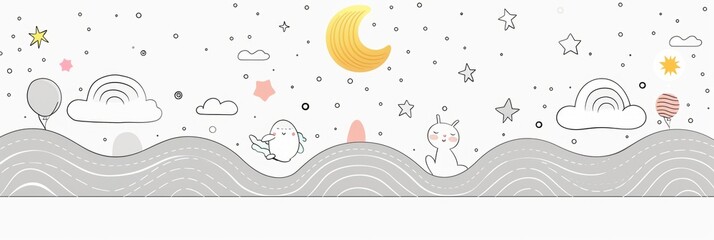 A cartoon rabbit is the main focus of this image