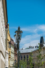 Prague, Czech Republic - August 9, 2024: View at the Ovocny trh square in summer