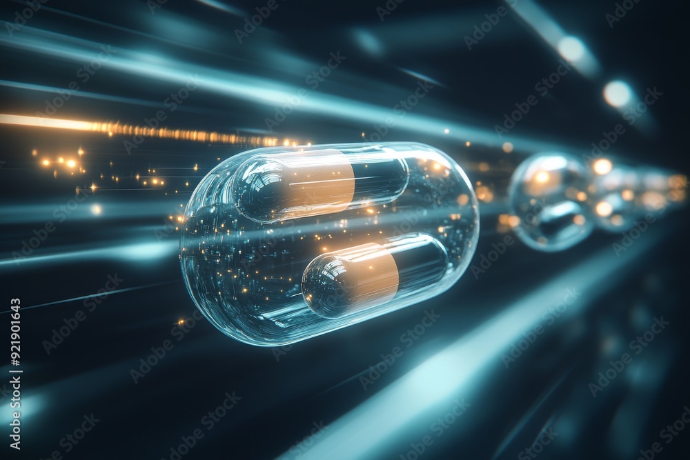 Aufkleber dynamic image of lightbulbs racing on a track symbolizing innovation and the speed of ideas