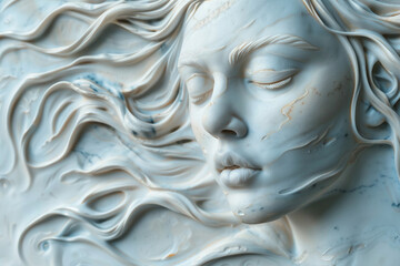 Mural 3d effect white color wallpaper wall art AI generated illustration