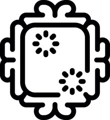 Artificial intelligence chip processing data with a loading symbol, representing the concept of machine learning