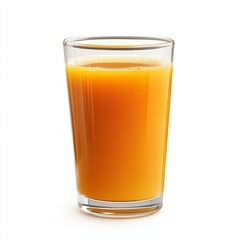 Close up of Glass of fresh juice on an isolated white background