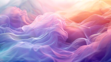 Fototapeta premium Ombre effect with pastel colors, blending hues of lavender, mint, and peach, seamless transitions, hd quality, ethereal and light design, dreamy feel. --ar 16:9 --v 6.0 --s 250 --style raw