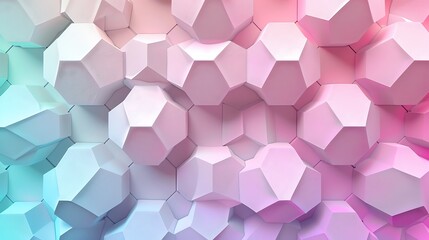 Obraz premium Pastel honeycomb design, hexagons in shades of pink, mint, and lavender, geometric and seamless, high-definition quality, ethereal and sophisticated feel. --ar 16:9 --v 6.0 --s 250 --style raw