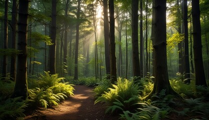 Obraz premium Enchanted Forest Pathway