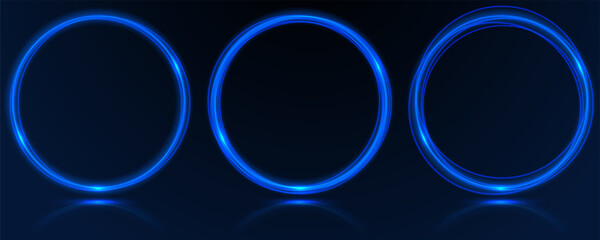 Neon ring. Glowing circle. Glow effect. Round light frame. abstract light lines of movement and speed. Abstract light lines of movement and speed. light green ellipse.