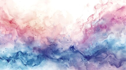 Fototapeta premium Pastel watercolor splash, abstract shapes in soft lavender, mint, and peach, smooth blending, hd quality, calming and ethereal feel. --ar 16:9 --v 6.0 --s 250 --style raw