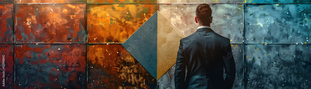 Poster risk manager with risk assessment and shield concept in whimsical background photo realistic image f
