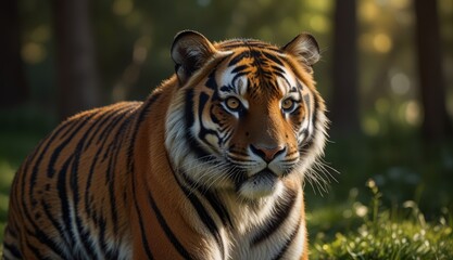 Obraz premium Majestic Tiger in Natural Habitat