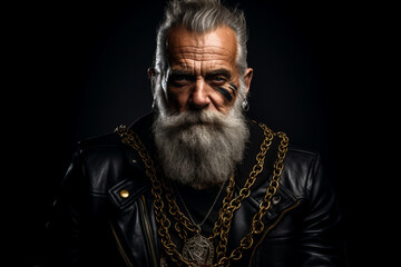 Obraz premium Brutal metal music lover rocker band member diversity age, cool punk style, Generative AI photo