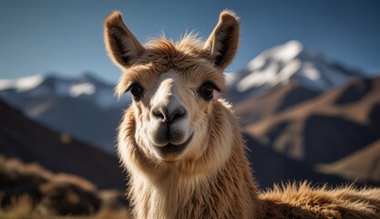 Obraz premium Adorable Llama in Nature