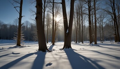Serene Winter Forest Landscape