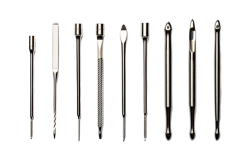 Essential Precision Tools for Skilled Crafting Displayed Against a Clean Background on White or PNG Transparent Background.