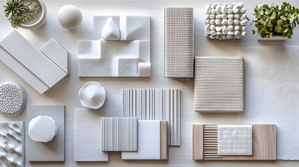 Modern material mood board