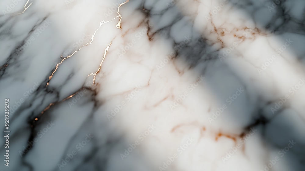 Poster a close-up view of a marble surface featuring intricate patterns and natural veining.