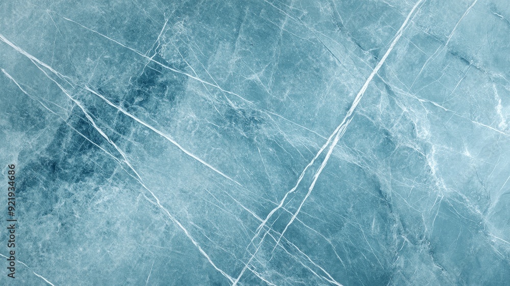 Poster a close-up view of a textured blue marble surface showcasing intricate veining and patterns.