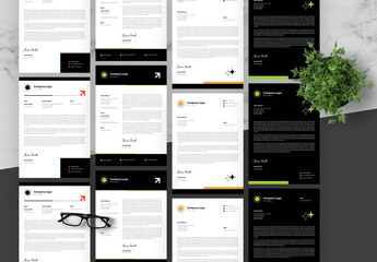 Black And Green Letterhead - Powered by Adobe