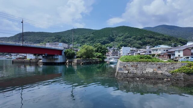 夏の長崎県対馬市厳原の風景