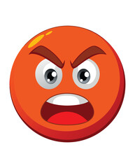 Angry emoji vector illustration