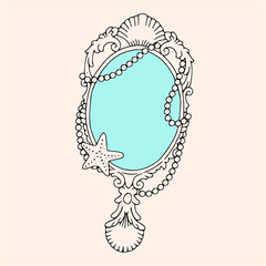 seashell mirror of the sea