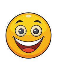 Happy emoji vector illustration
