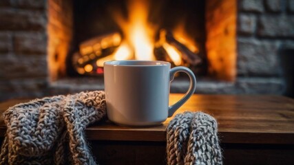 Cup of coffee on a wooden table