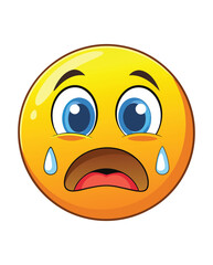 A sad emoji vector illustration