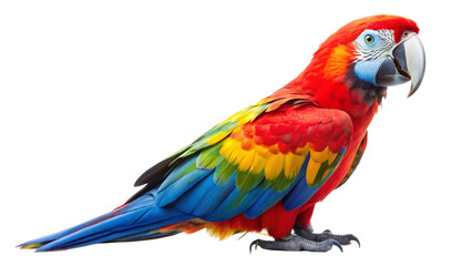 Fototapeta premium macaw-full-body-white-background-