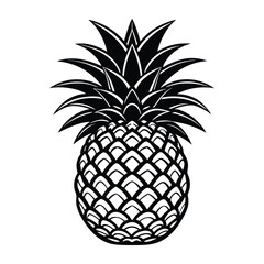 Obraz premium a silhouette of pineapple vector art illustration