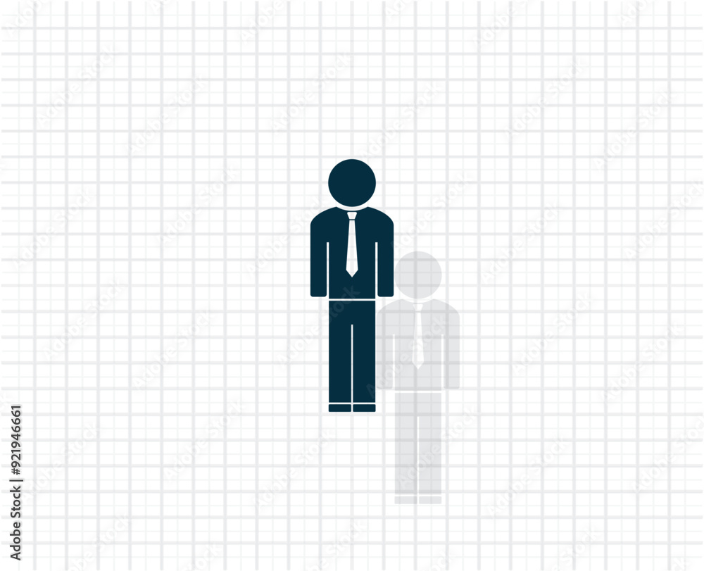 Poster vector dark color icon with shadow on light checkered background