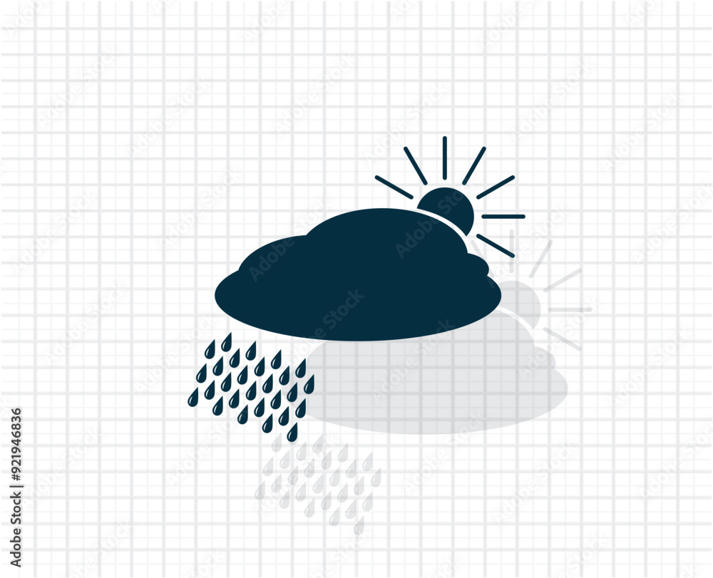 Aufkleber vector dark color icon with shadow on light checkered background