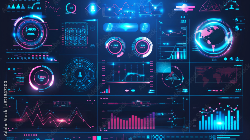 Poster complex cybersecurity analytics, including graphs, heatmaps, and threat analysis charts. use a high-