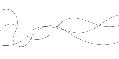 Abstract background with business and technology wave line. Thin line wavy abstract vector background. Curve wave seamless pattern.