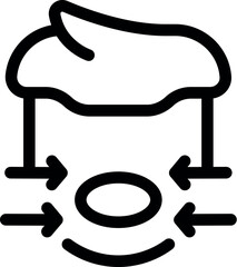 Cloud data transferring system with arrows pointing to the database