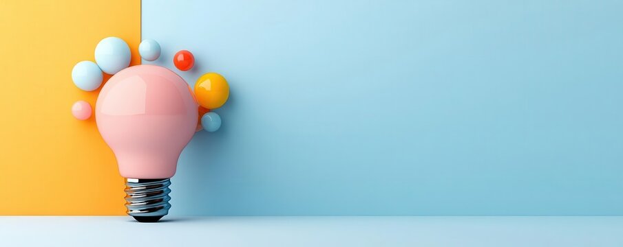 Innovation network flat design side view collaborative projects theme 3D render Split-complementary color scheme