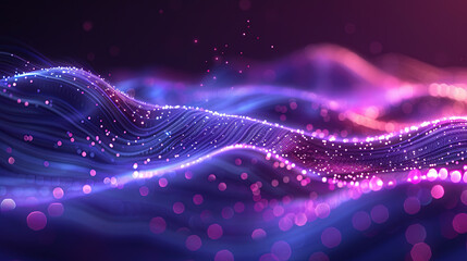 Obraz premium 3D illustration depicting cyber big data flow and blockchain data fields, science research 