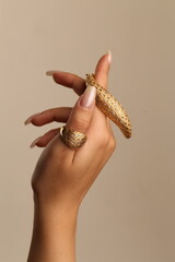 hands of the bride and groom