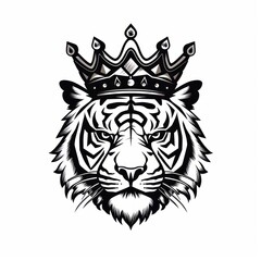 Obraz premium Crown on tiger logo accessories accessory.