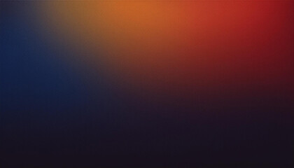 Fototapeta premium Abstract grainy gradient glowing colors with noise texture, black backdrop vibrant dark banner poster design