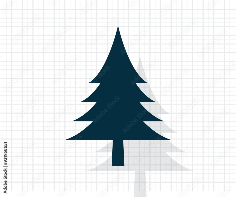 Poster vector dark color icon with shadow on light checkered background