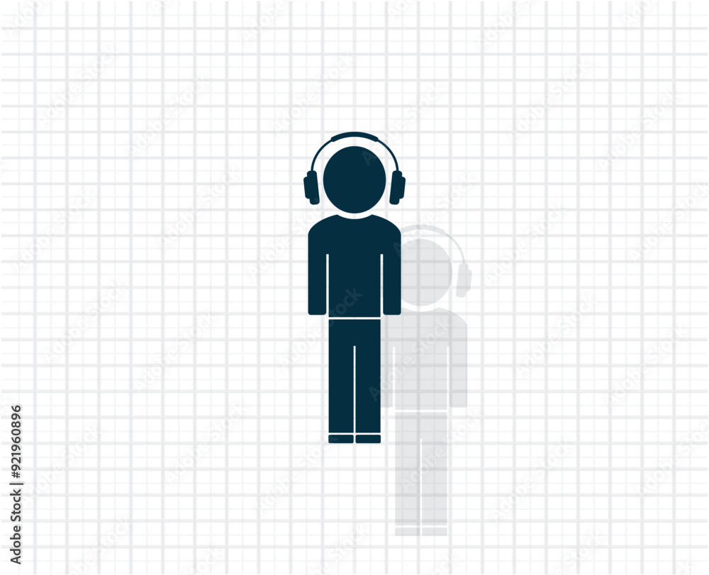 Aufkleber vector dark color icon with shadow on light checkered background