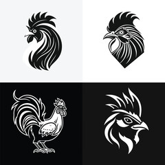 Rooster logo design vector illustration