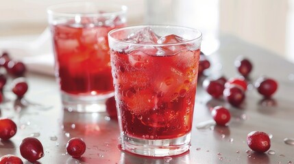 glass of red currant juice