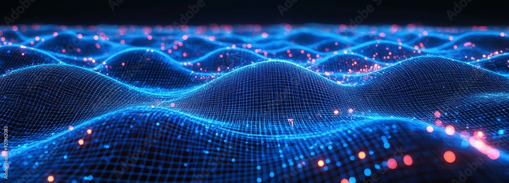 Poster network connection dots and lines. futuristic background for presentation design. 3d.