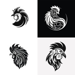 Rooster logo design vector illustration
