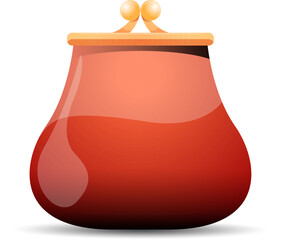 vector vintage retro red wallet icon isolated on white background. finance mobile app icon design template