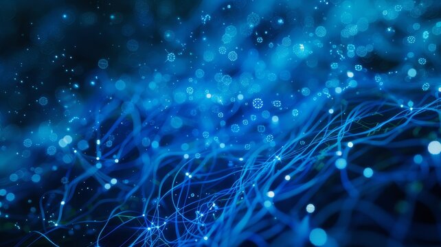 work of neural connections, close-up 3D ender